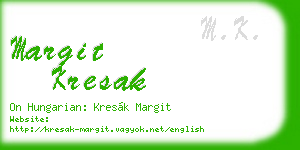 margit kresak business card